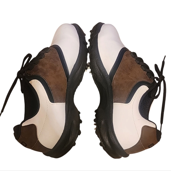 FootJoy Men's White and Brown Golf ShoesSize 9.5M - Picture 6 of 10